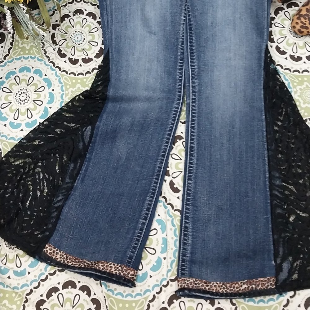 2655 Size 14 Long Maurices Upcycled Stretch Bell-Bottoms